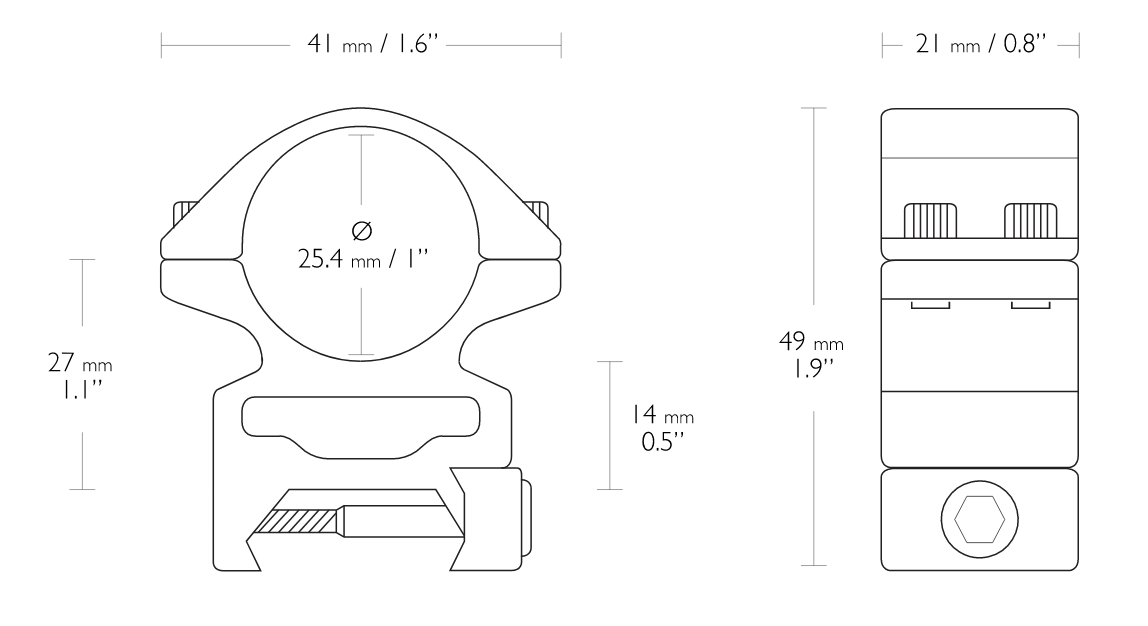 CZ Fit 1" Weaver High Mounts